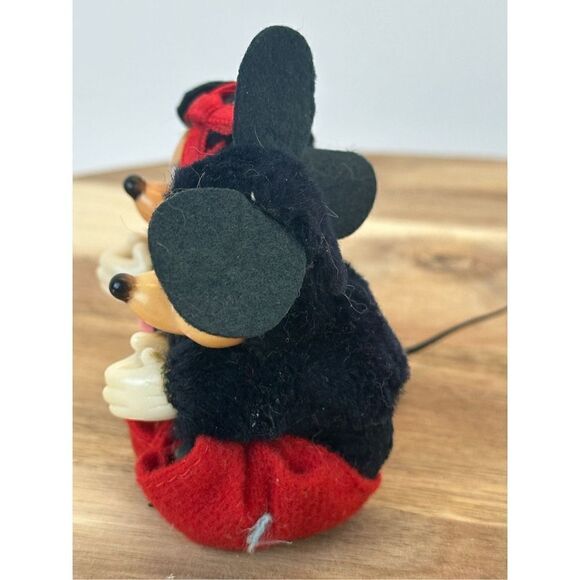 VINTAGE Mickey & Minnie Mouse Disney Clip On Clasping Hands Plush Toys - Picture 4 of 5